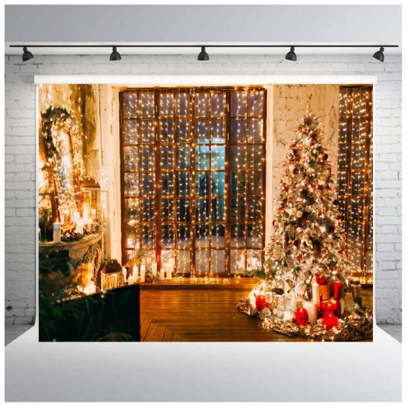 Polyester fotó háttér. Karácsonyi stúdió háttér 210cm x 250cm plsd-578