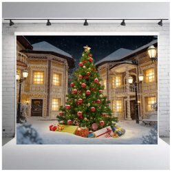   Polyester fotó háttér. Karácsonyi stúdió háttér 210cm x 250cm plsd-586