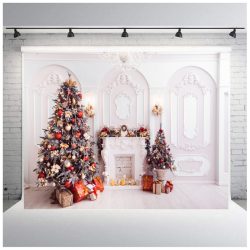   Polyester fotó háttér. Karácsonyi stúdió háttér 210cm x 250cm plsd-622