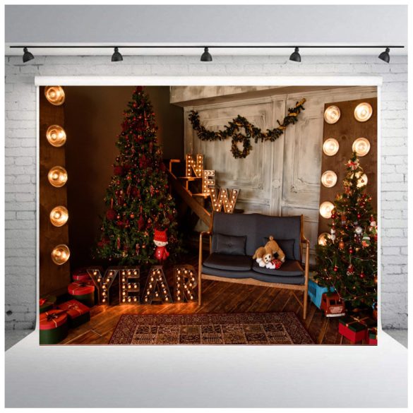 Polyester fotó háttér. Karácsonyi stúdió háttér 210cm x 250cm plsd-628
