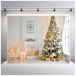   Polyester fotó háttér. Karácsonyi stúdió háttér 210cm x 250cm plsd-630