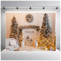   Polyester fotó háttér. Karácsonyi stúdió háttér 210cm x 250cm plsd-631