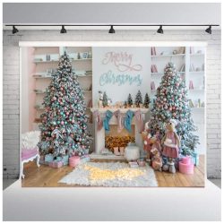   Polyester fotó háttér. Karácsonyi stúdió háttér 210cm x 250cm plsd-634