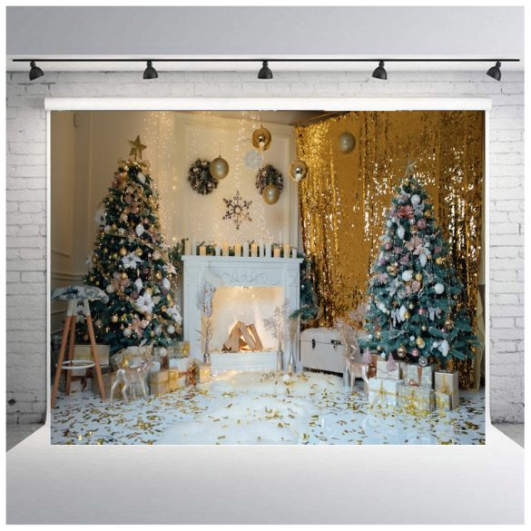 Polyester fotó háttér. Karácsonyi stúdió háttér 210cm x 250cm plsd-637