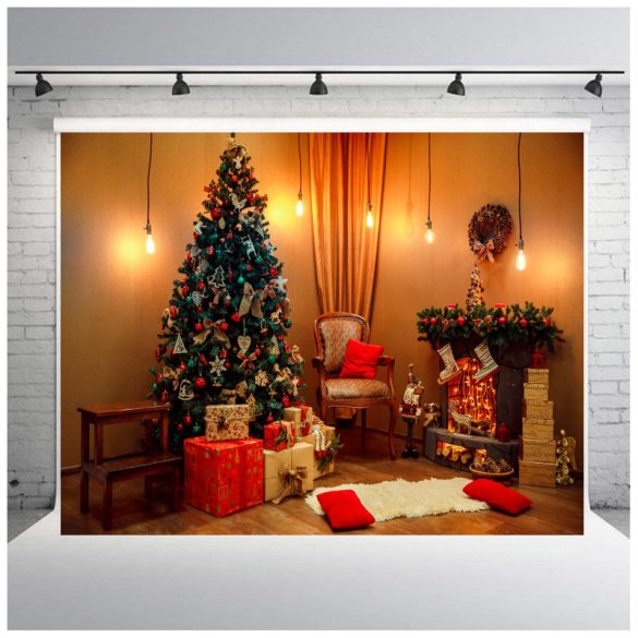 Polyester fotó háttér. Karácsonyi stúdió háttér 210cm x 250cm plsd-648