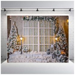   Polyester fotó háttér. Karácsonyi stúdió háttér 210cm x 250cm plsd-680